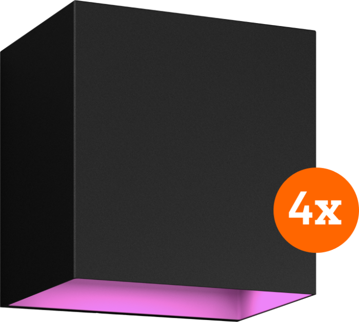 Philips Hue Resonate Downward White and Color - zwart 4-pack