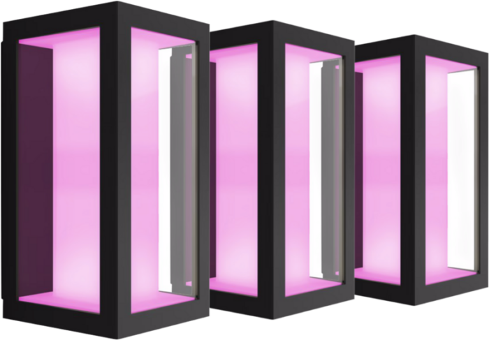 Philips Hue Impress muurlamp White and Color zwart smal 3-pack