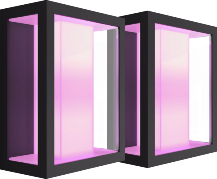 Philips Hue Impress muurlamp White and Color zwart breed duo pack