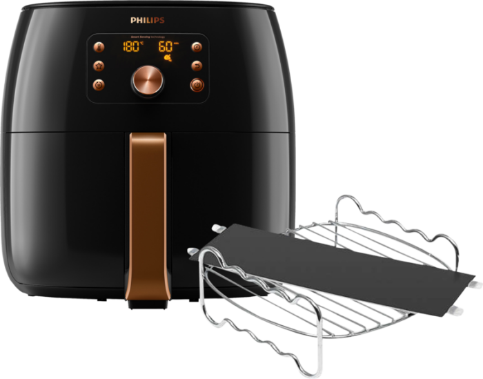 Philips Airfryer XXL Smart Sensing Premium HD9867/90 + Kookrek + Panverdeler
