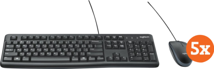 Logitech MK120 Toetsenbord en Muis QWERTY 5-Pack