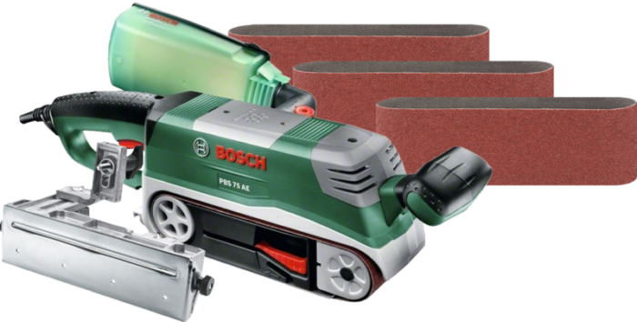 Bosch PBS 75 AE SET + schuurbandenset (3x)