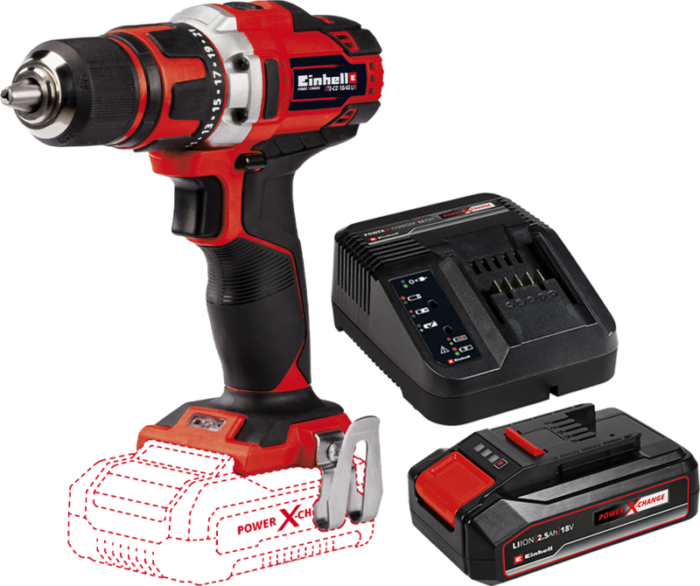 Einhell TE-CD 18/40 Li Solo + Einhell 18V 2