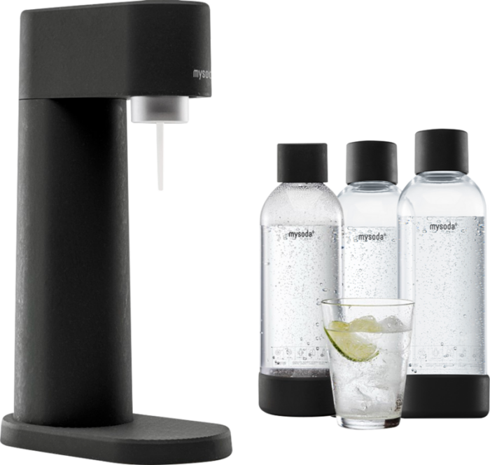 Mysoda Woody Black + Bottles 1 Liter (3 stuks)