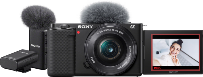 Sony ZV-E 10 + 16-50mm f/3.5-5.6+ Draadloze Microfoon
