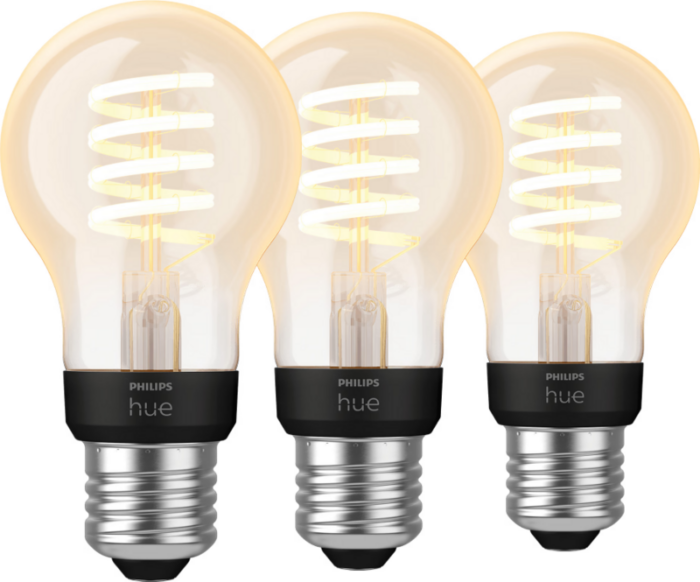 Philips Hue Filamentlamp White Ambiance Standaard E27 3-pack