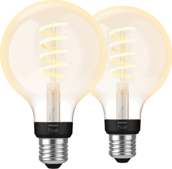 Philips Hue Filamentlamp White Ambiance Globe E27 2-pack