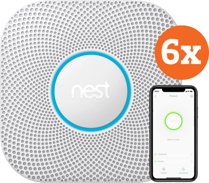Google Nest Protect V2 Netstroom 6-pack