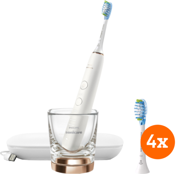 Philips Sonicare DiamondClean 9000 HX9911/94 + opzetborstels (4 stuks)