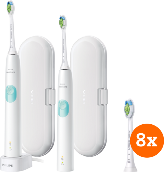 Philips Sonicare ProtectiveClean 4300 HX6807/35 + Optimal White opzetborstels (8 stuks)