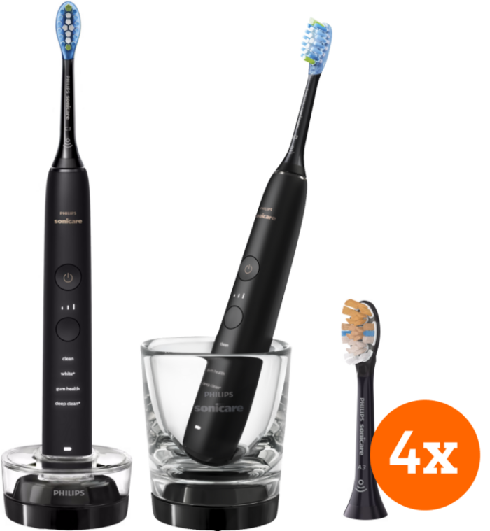 Philips DiamondClean 9000 HX9914/54 Duo Pack + Premium All-in-one (4 stuks)