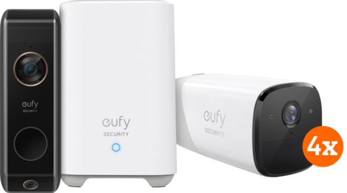 Eufycam 2 Pro 4-pack + Eufy Video Doorbell Dual 2 Pro