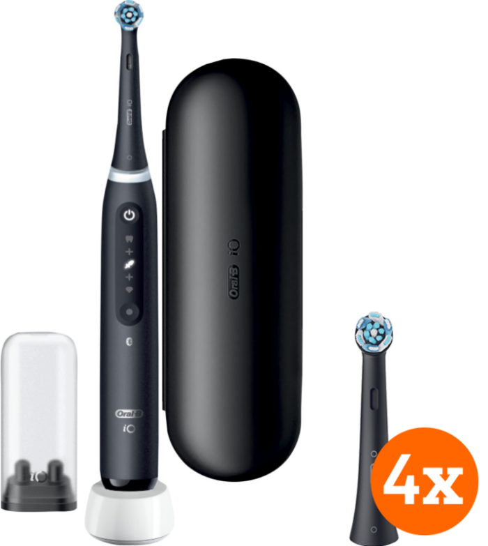 Oral-B iO 5N Zwart + iO Ultimate Clean opzetborstels (4 stuks)