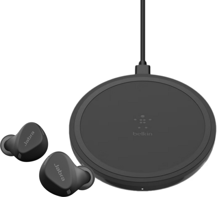 Jabra Elite 4 Active Zwart + Belkin Boost Up Draadloze Oplader 10W Zwart