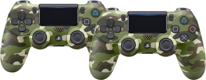 Sony PlayStation 4 Draadloze DualShock V2 4 Controller Groen Camo Duo Pack