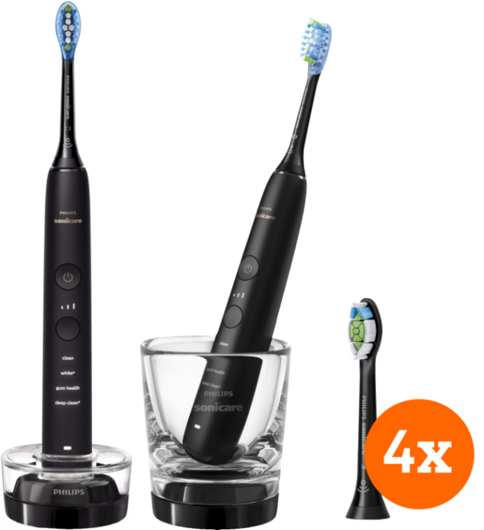Philips DiamondClean 9000 HX9914/54 + Philips Sonicare Optimal White 4 stuks