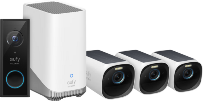 Eufycam 3 3-pack + Video Doorbell Battery