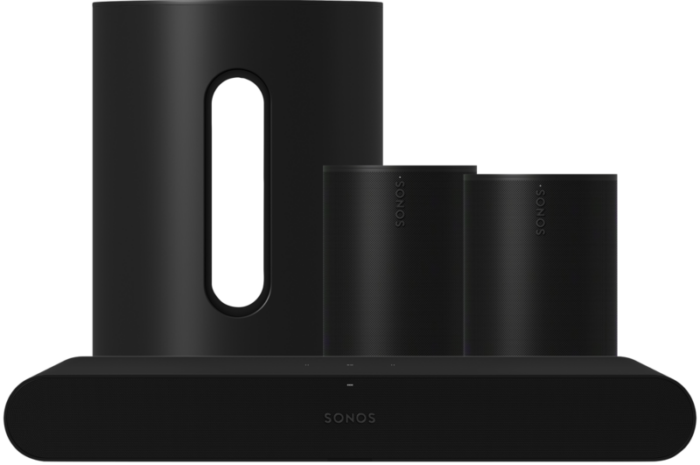 Sonos Ray Zwart + 2x Era 100 + Sub Mini Zwart