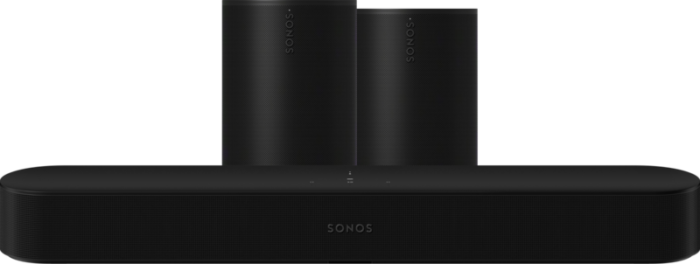 Sonos Beam Gen2 Zwart + 2x Era 100 Zwart