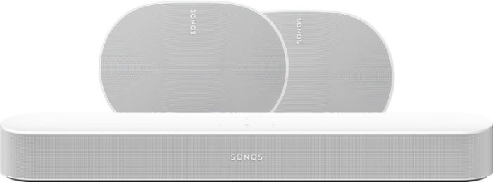 Sonos Beam Gen2 Wit + 2x Era 300 Wit