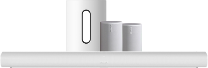 Sonos Arc Wit + 2x Era 100 Wit + Sub Mini Wit