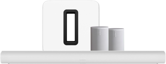Sonos Arc Wit + 2x Era 100 Wit + Sub G3 Wit