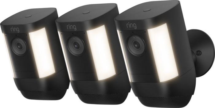 Ring Spotlight Cam Pro - Battery - Zwart - 3-pack