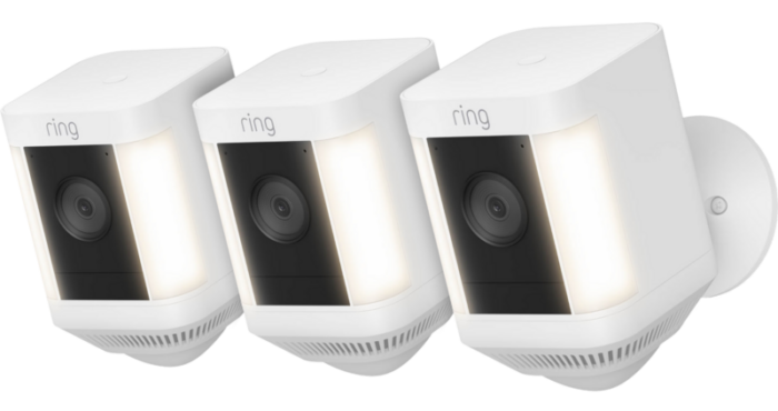 Ring Spotlight Cam Plus - Battery - Wit - 3-pack