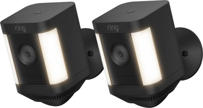 Ring Spotlight Cam Plus - Battery - Zwart - 2-pack
