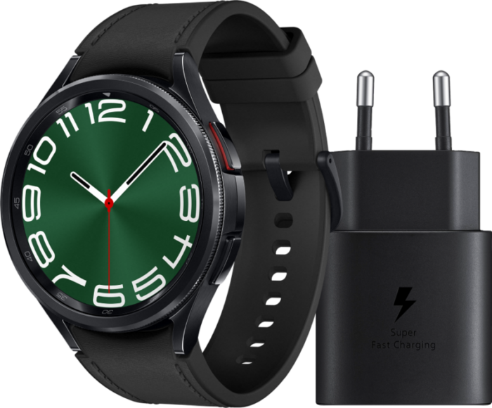 Samsung Galaxy Watch 6 Classic 4G Zwart 47mm + Samsung Oplader