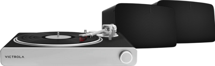 Victrola VPT-3000 Stream Zwart + Sonos Five Zwart Duopack