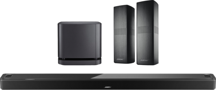 Bose Smart Ultra Soundbar + Bass Module 500 + Surround Speakers 700 Zwart