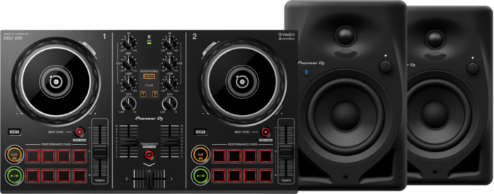 Pioneer DJ DDJ-200 + Pioneer DJ DM-40D-BT Zwart