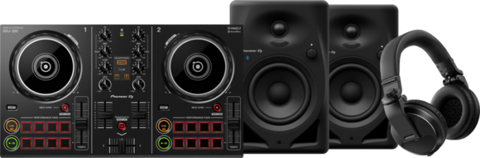 Pioneer DJ DDJ-200 + Pioneer DJ HDJ-X5 Zwart + Pioneer DJ DM-40D-BT Zwart