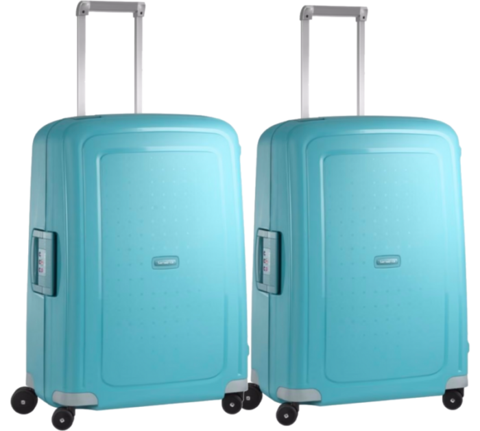 Samsonite S'Cure Spinner 69cm Aqua Blue Duo Kofferset