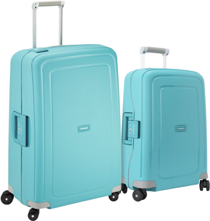 Samsonite S'cure Spinner 55+75cm Aqua Blue Kofferset