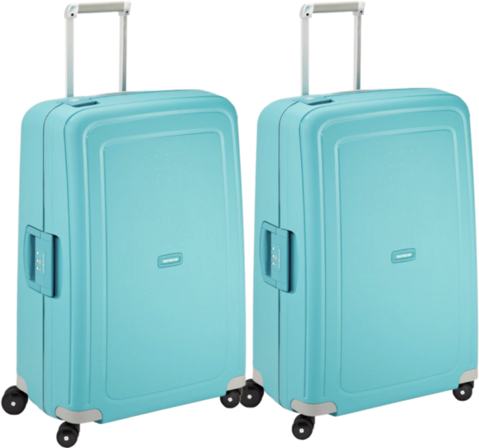 Samsonite S'Cure Spinner 75cm Aqua Blue Duo Kofferset