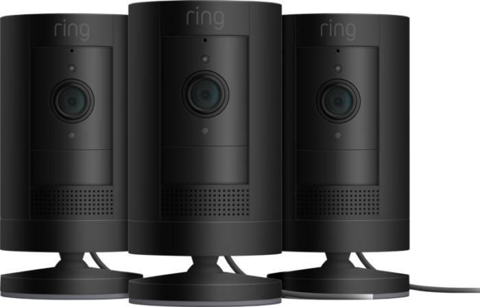 Ring Stick Up Cam Plug-In - Zwart 3-pack