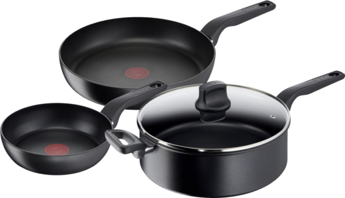 Tefal Hard Titanium Pro Koekenpannenset 24 + 28 cm + Hapjespan 28 cm