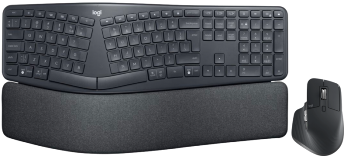 Logitech K860 Ergonomisch Draadloos Toetsenbord QWERTY + Logitech MX Master 3S