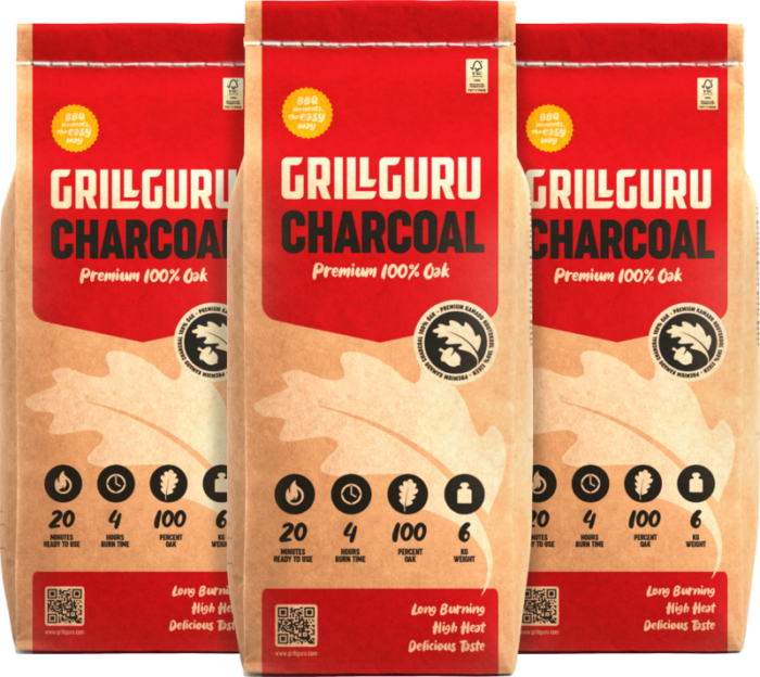 Grill Guru Houtskool (3x)
