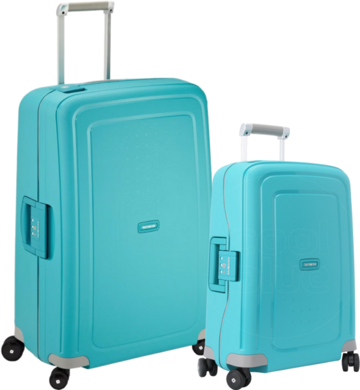 Samsonite S'cure Spinner 55+75cm Aqua Blue Kofferset