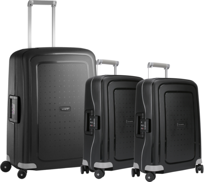 Samsonite S'cure Spinner 55+69+55cm Black Kofferset