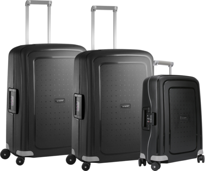 Samsonite S'cure Spinner 69+69+55cm Black kofferset