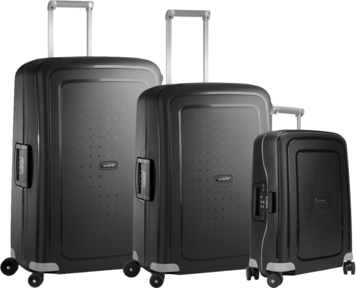 Samsonite S'cure Spinner 69+75+55cm Black kofferset