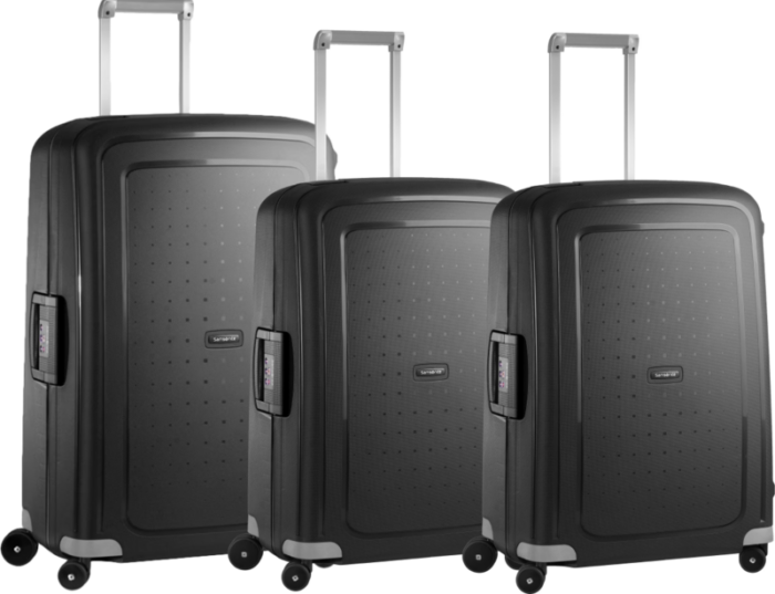 Samsonite S'cure Spinner 69+75+69cm Black kofferset