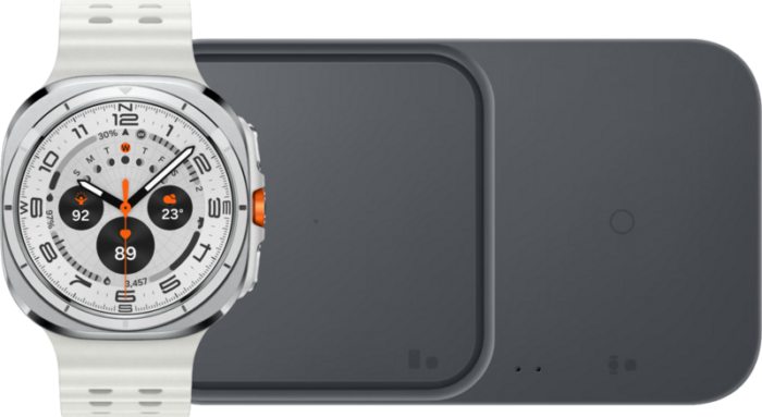 Samsung Galaxy Watch Ultra 4G Wit 47mm + Duo Draadloze Oplader