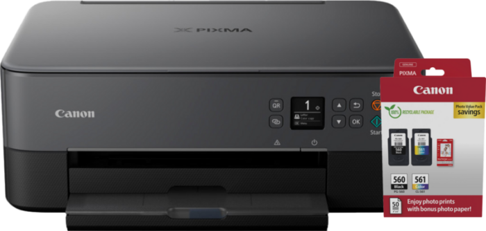 Canon PIXMA TS5350I + 1 set extra inkt + fotopapier