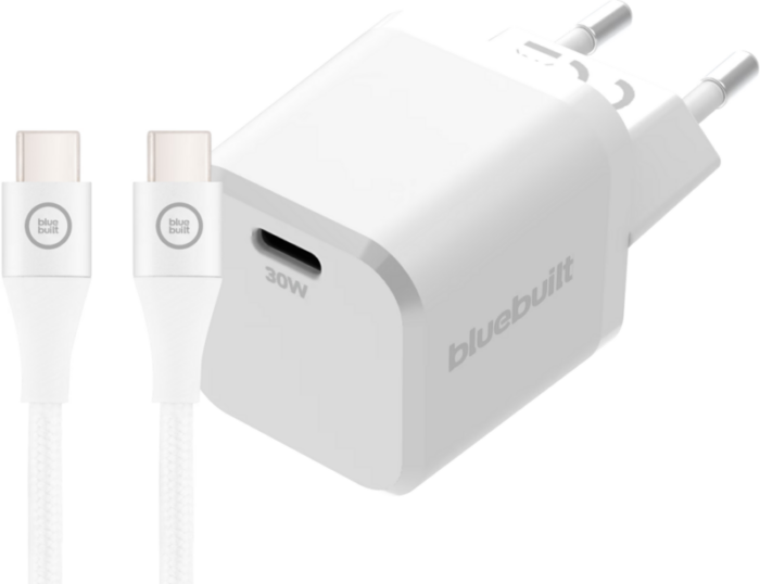 BlueBuilt Power Delivery Oplader 30W + Usb C Kabel 1