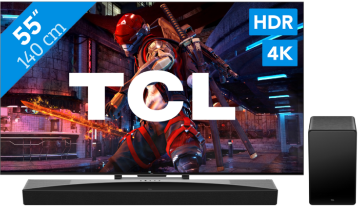 TCL QLED 55C743 (2023) + soundbar